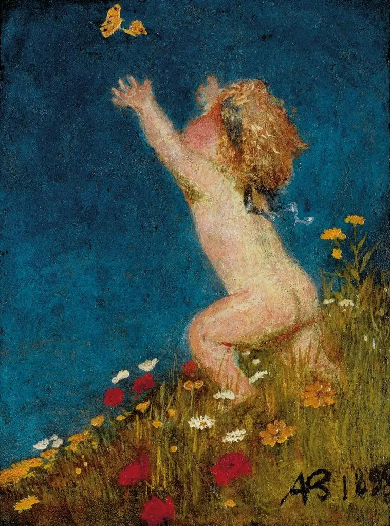 Putto und Schmetterling