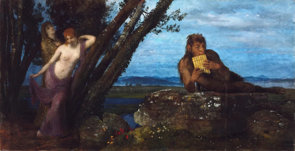 Spring Evening, by Arnold Böcklin, oil, 1890