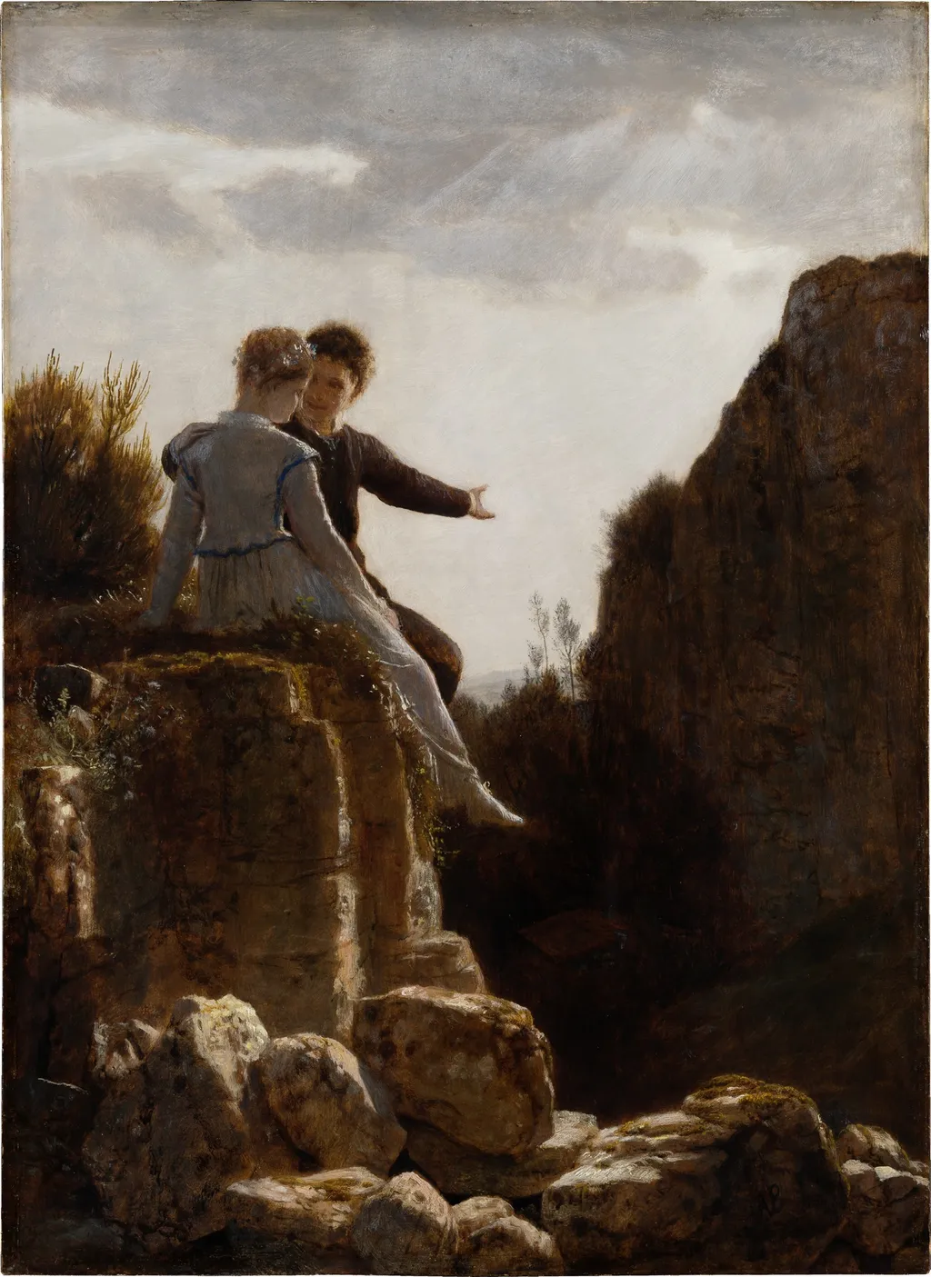 The Honeymoon, by Arnold Böcklin, oil, 1852