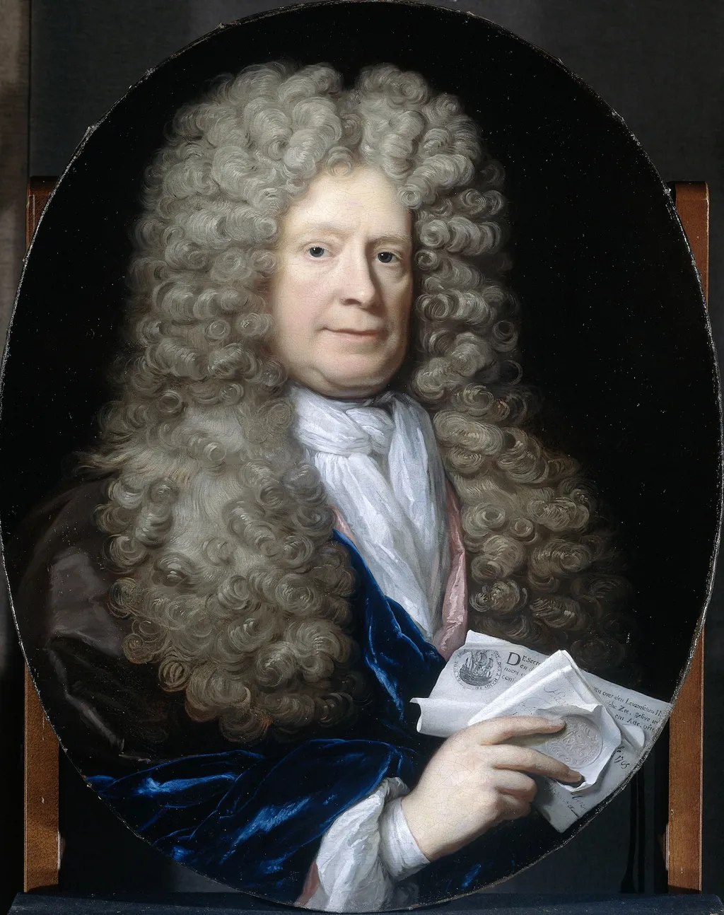 Portrait of Pieter van de Poel, by Arnold Boonen, oil, 1700
