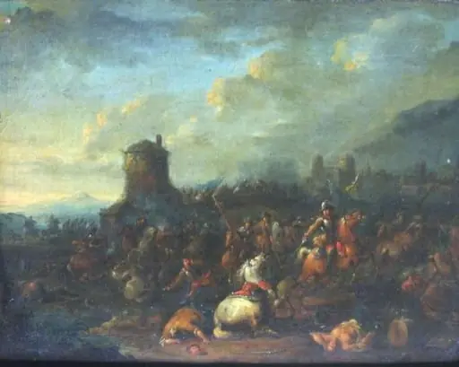 Luptă de cavalerie (Bătălie în fața podului), by Arnold Frans Rubens