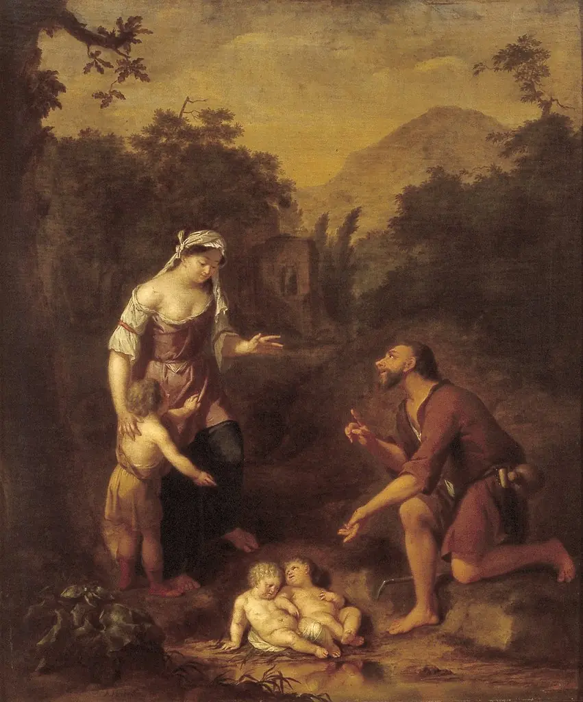 Romulus and Remus discovered by the Herdsman Faustulus, by Arnold Houbraken