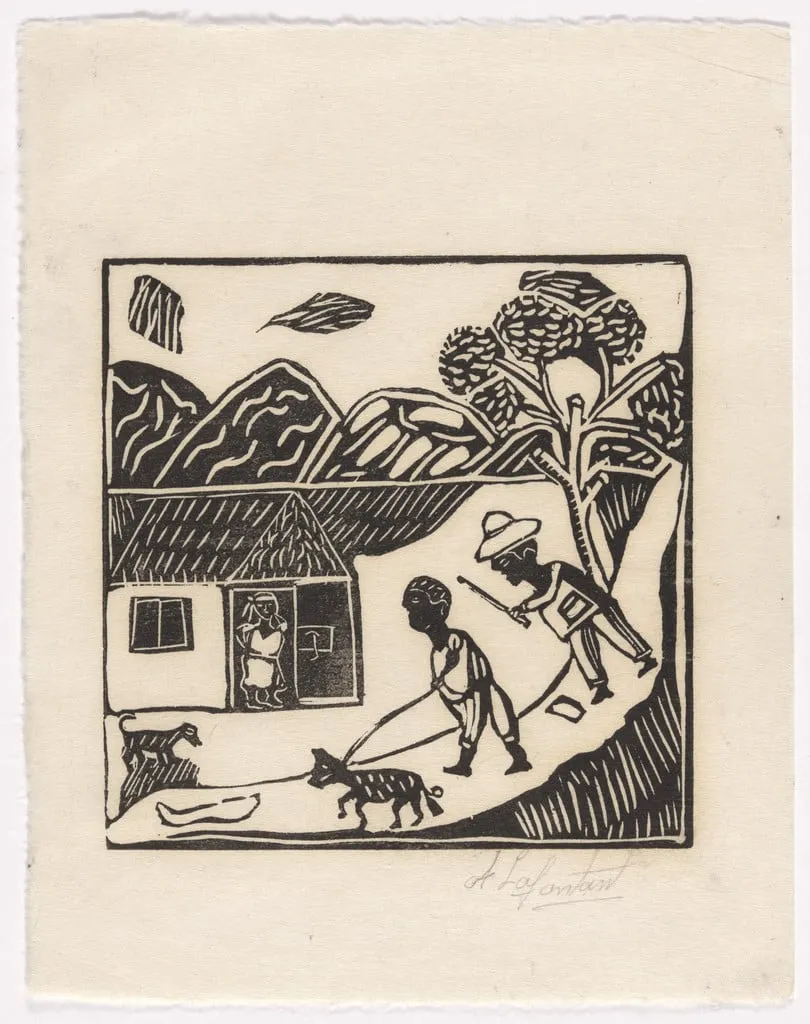 Untitled, by Arnold Lafontant, ink, 1947