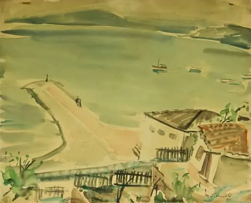 Balcic; Peisaj panoramic (verso), by Arnold Max Wexler
