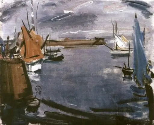 Marină - Bărci la adăpost, by Arnold Max Wexler