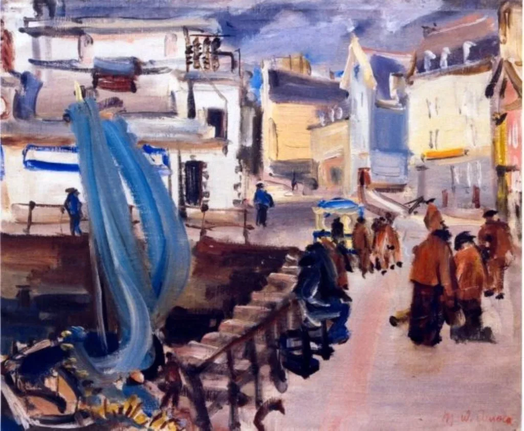 Port de pescari la Douarnenez, by Arnold Max Wexler, unspecified