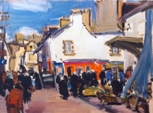 Târg în Bretonia (Douarnenez), by Arnold Max Wexler
