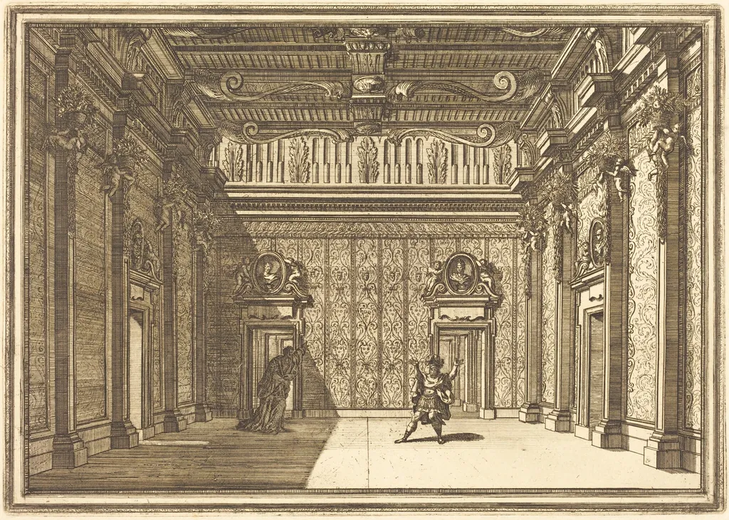 Il Greco in Troia: Plate 6, by Arnold von Westerhout, ink, 1688