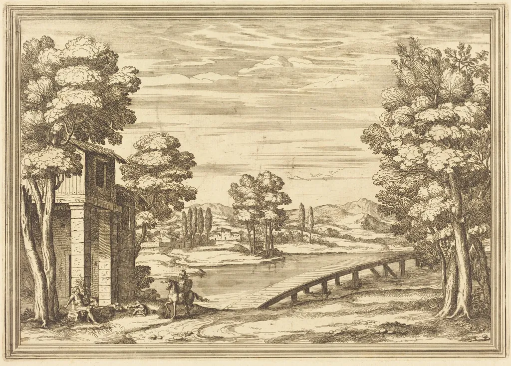 Il Greco in Troia: Plate 7, by Arnold von Westerhout, ink, 1688