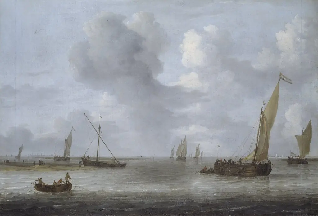 A River Scene with Shipping, by Arnoldus van Anthonissen