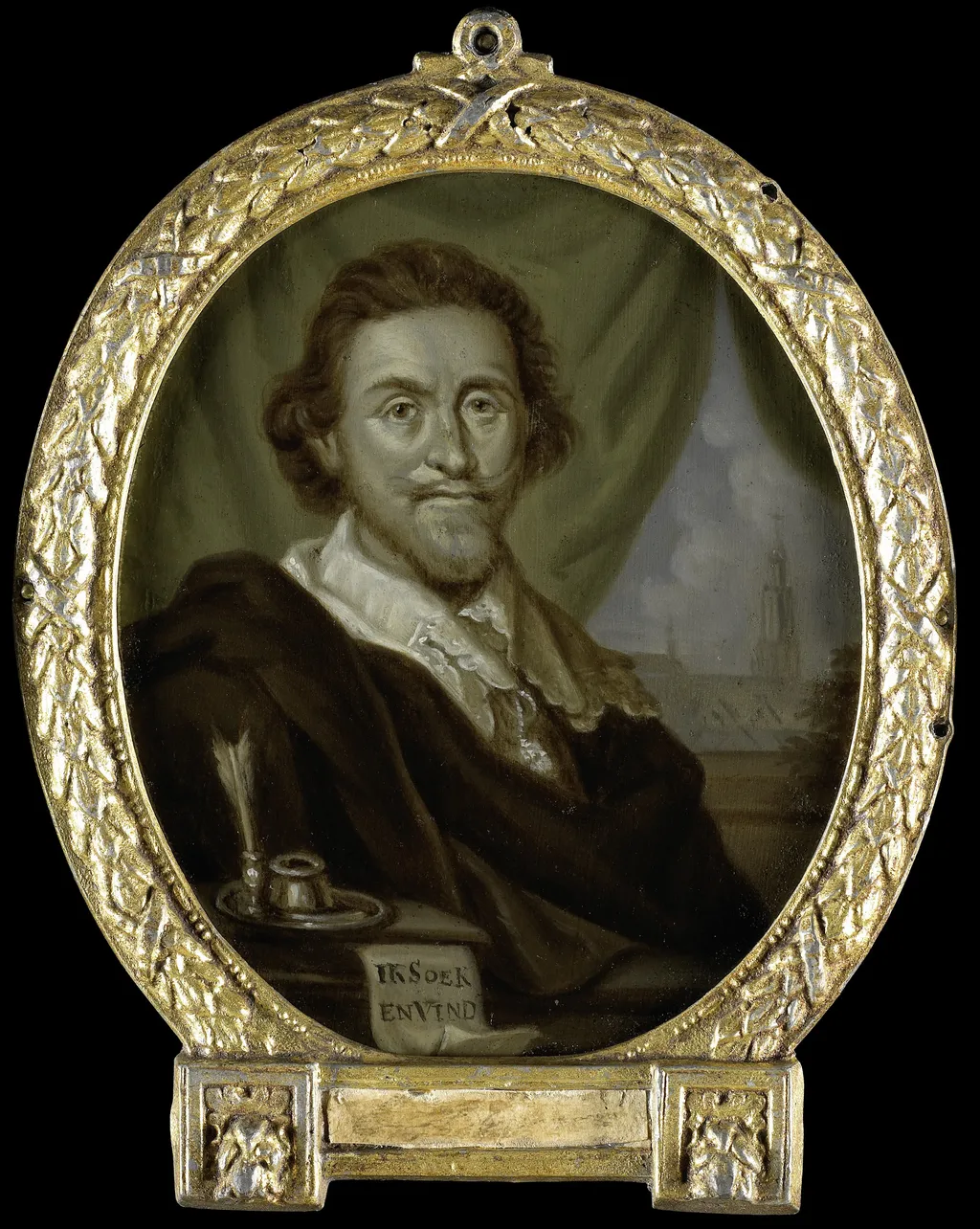 Portrait of Adriaen Pietersz van de Venne (1589-1662), by Arnoud van Halen, oil, 1716