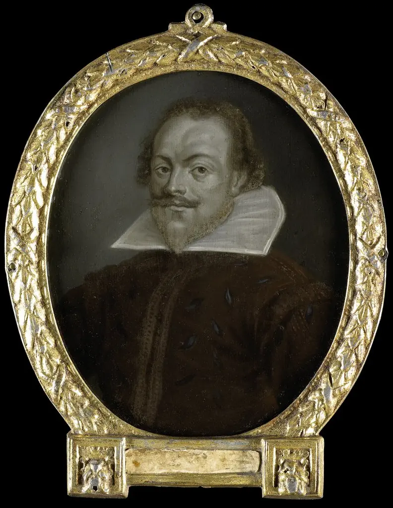Portrait of Florentius Schoonhoven, Poet in Latin, Burgomaster of Gouda, by Arnoud van Halen