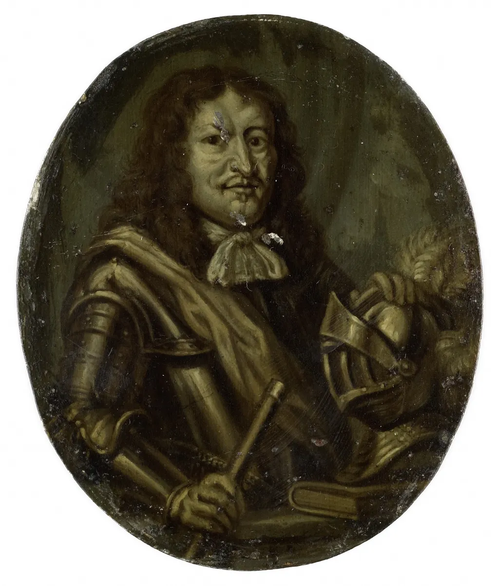 Portrait of Joan van Paffenrode, Baron of Ghussigny, Dramatic Poet, by Arnoud van Halen, oil, 1716