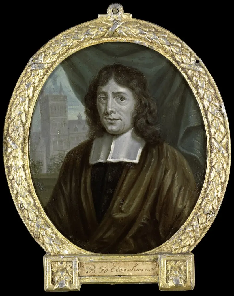 Portrait of Joannes Vollenhove, Clergyman and Poet in The Hague, by Arnoud van Halen, 1716
