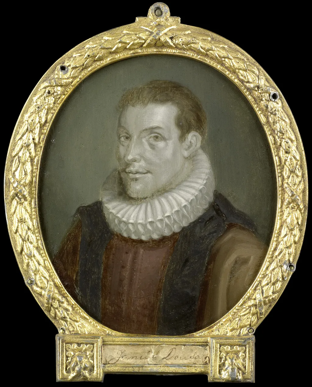 Portrait of Johan van der Does the Younger, Librarian in Leiden, by Arnoud van Halen, oil, 1716
