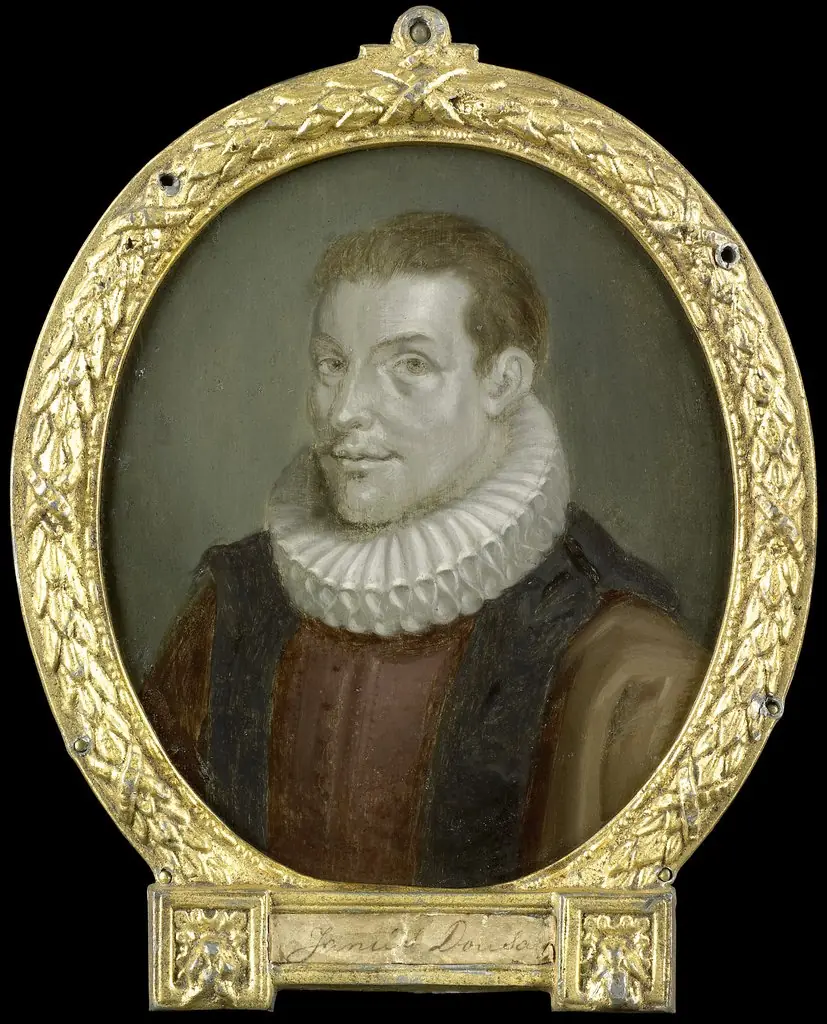 Portrait of Johan van der Does the Younger, Librarian in Leiden, by Arnoud van Halen