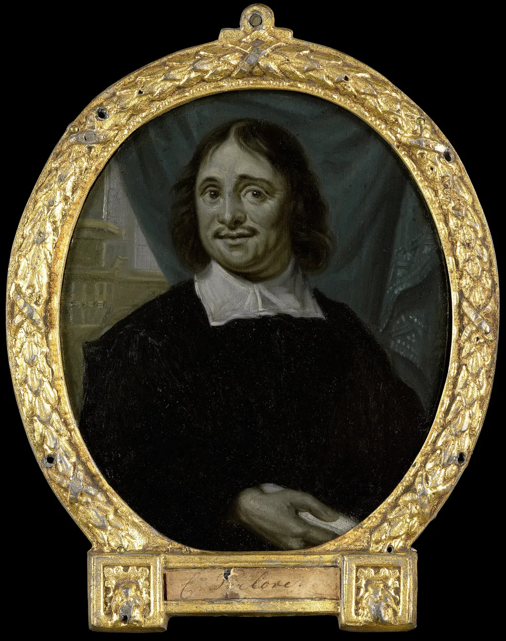 Portrait of Karel Verloove, Poet in Amsterdam, by Arnoud van Halen, oil, 1716