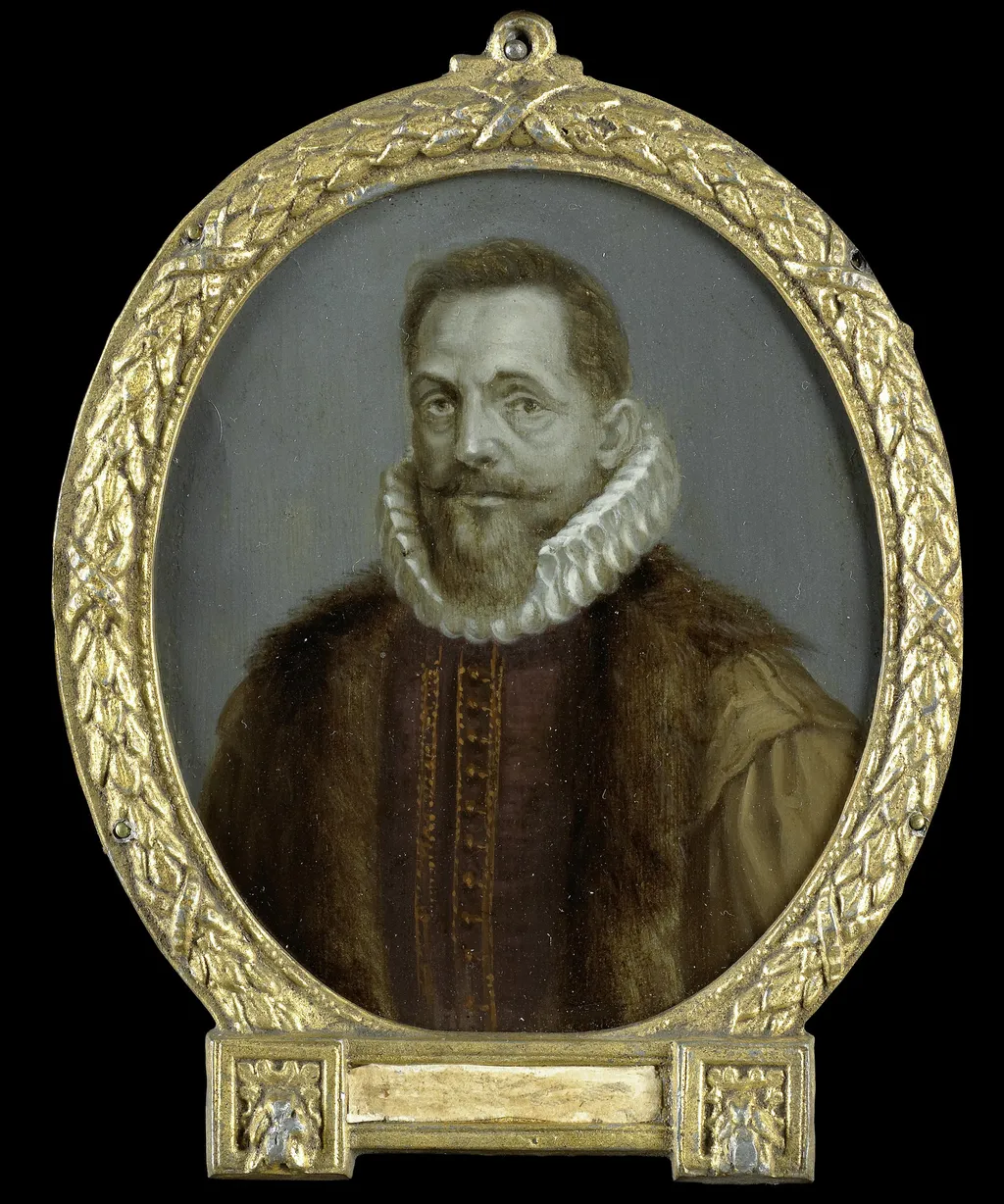 Portrait of Petrus Bertius, Professor at Leiden, by Arnoud van Halen, oil, 1716