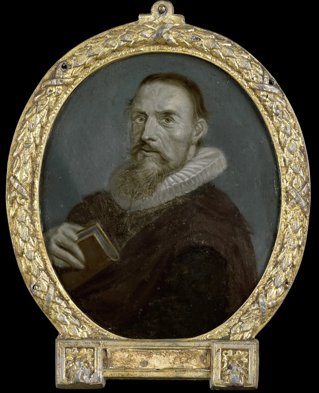 Portrait of Samuel Ampzing (ca.1591-1632), by Arnoud van Halen, oil, 1716