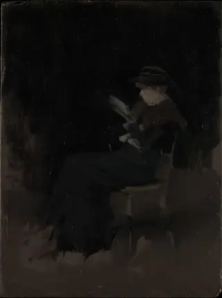 Arrangement in Black: Girl Reading, by James McNeill Whistler