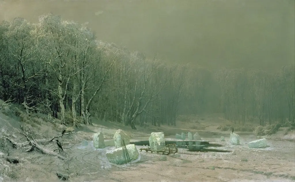 Winter, the Laying Off of Ice, by Arseny Meshchersky