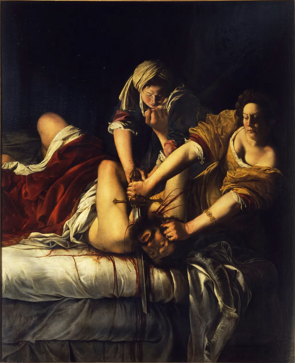 Judith Beheading Holofernes, by Artemisia Gentileschi, oil, 1620
