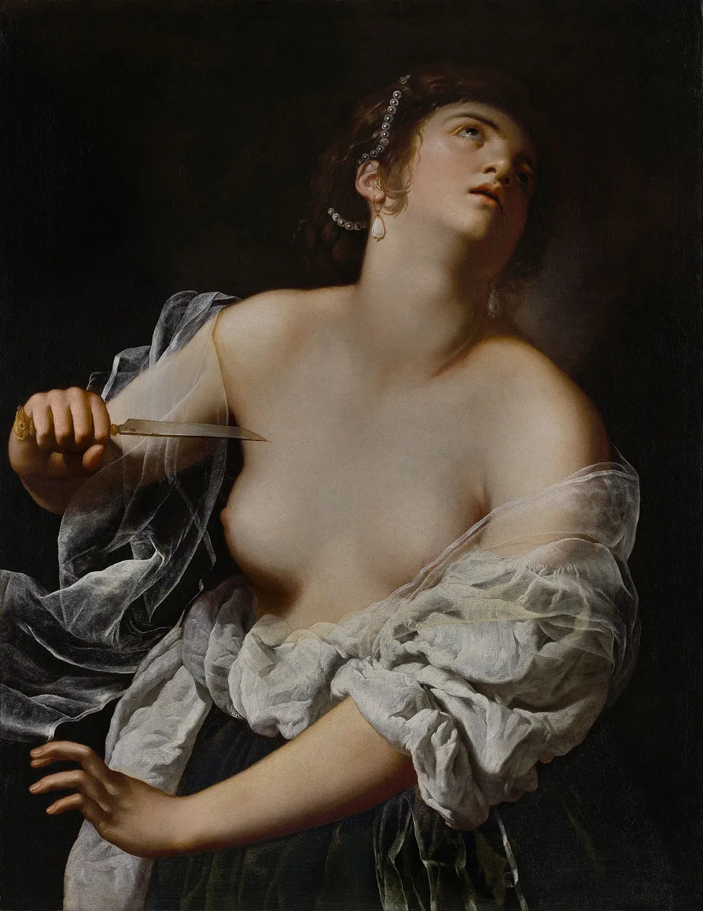 Lucretia, by Artemisia Gentileschi, oil, 1630