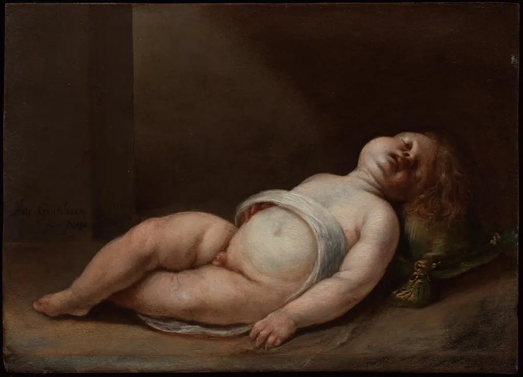 The Sleeping Christ Child, by Artemisia Gentileschi