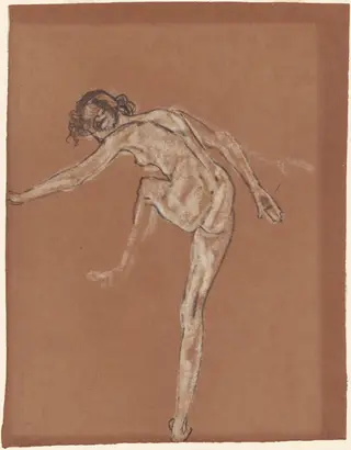 Female Nude from Behind, by Arthur B. Davies