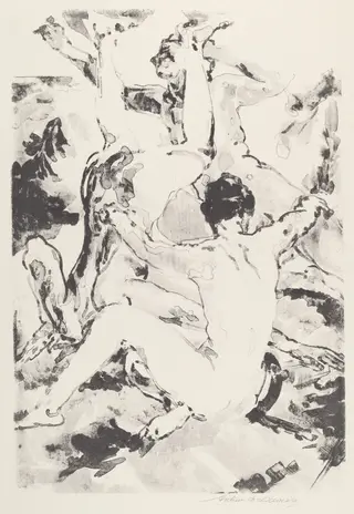 Three Acrobats, by Arthur B. Davies