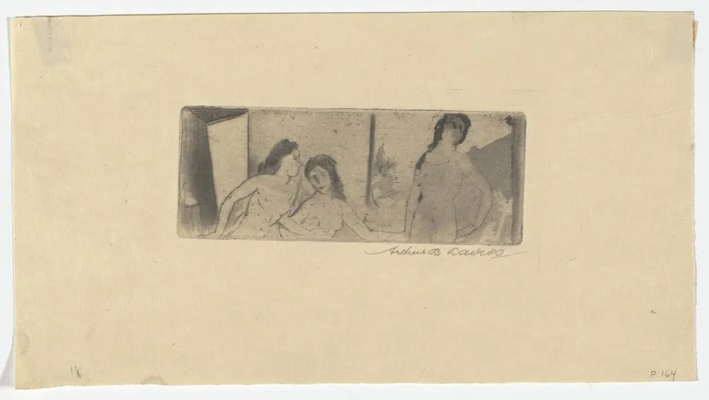 Untitled, by Arthur B. Davies, ink, 1918