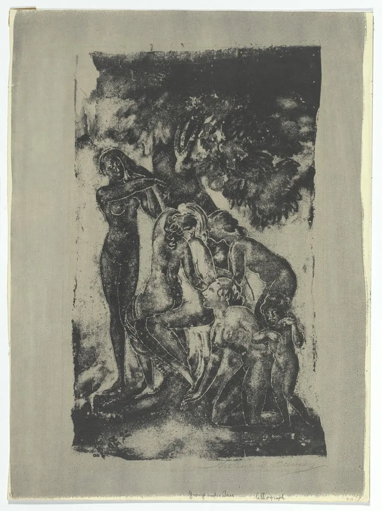 Untitled, by Arthur B. Davies, ink, 1923