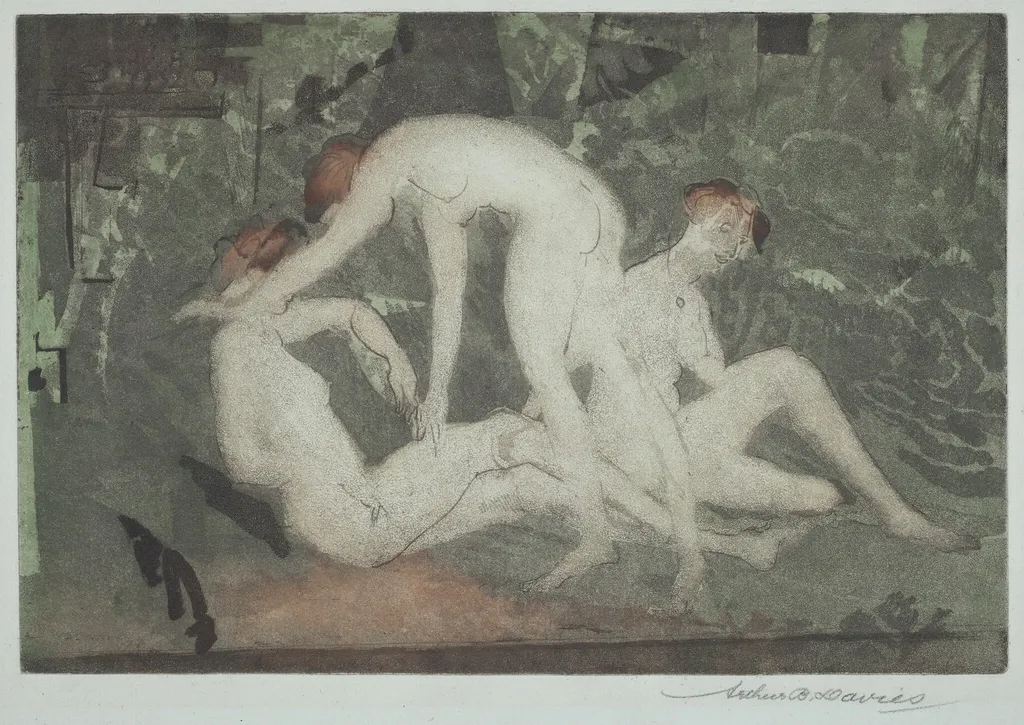 Against Green, by Arthur Bowen Davies, ink, 1918