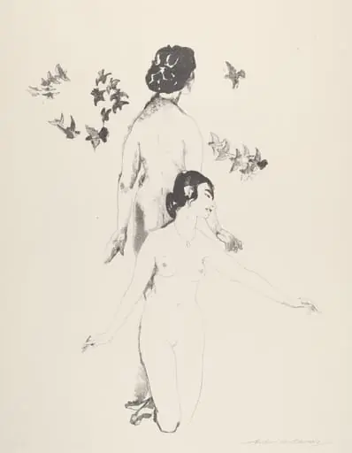 Circling Doves, by Arthur Bowen Davies