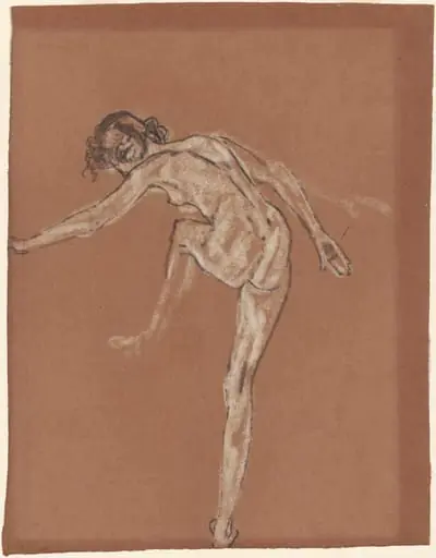 Female Nude from Behind, by Arthur Bowen Davies