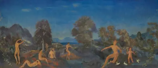 Hermes and the Infant Dionysus, by Arthur Bowen Davies