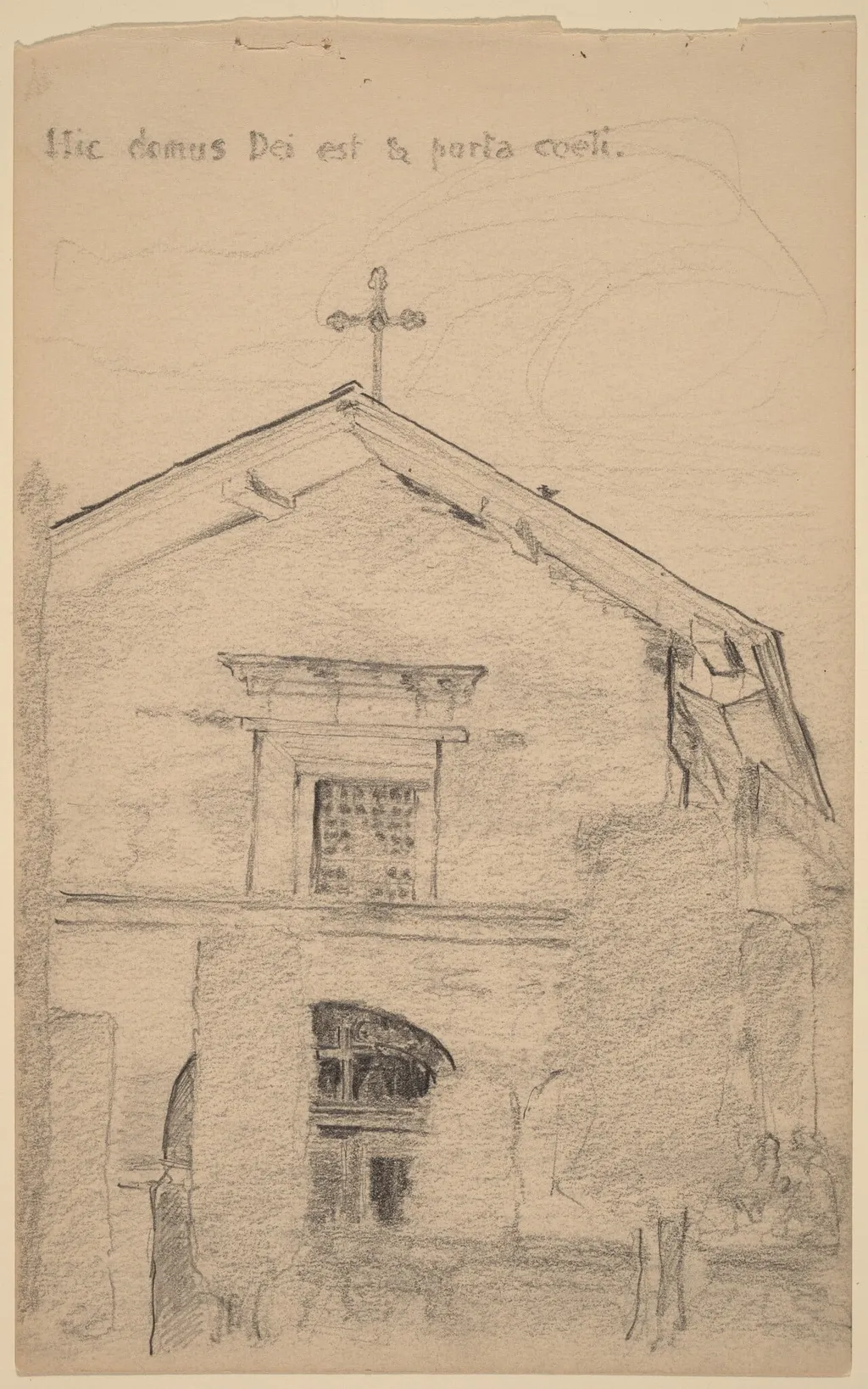 Mission Dolores, San Francisco, by Arthur Bowen Davies, graphite, 1913