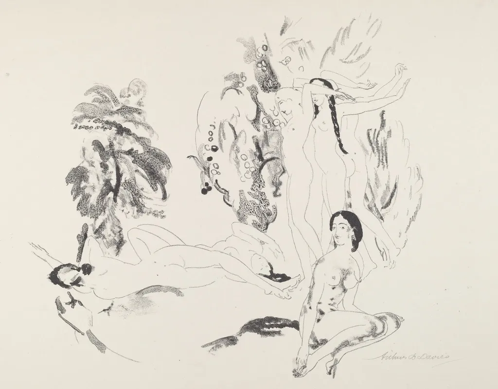 Passing of Dreams, by Arthur Bowen Davies, ink, 1921