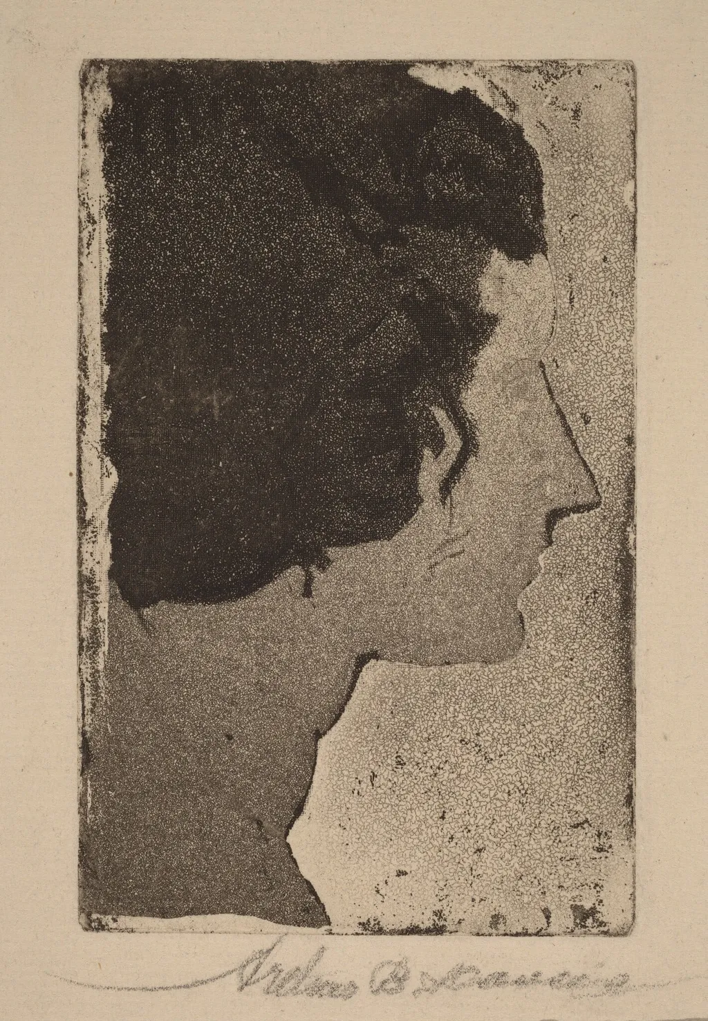 Profile, by Arthur Bowen Davies, ink, 1919