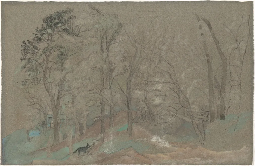 The First Snowfall, by Arthur Bowen Davies, pastel, 1882