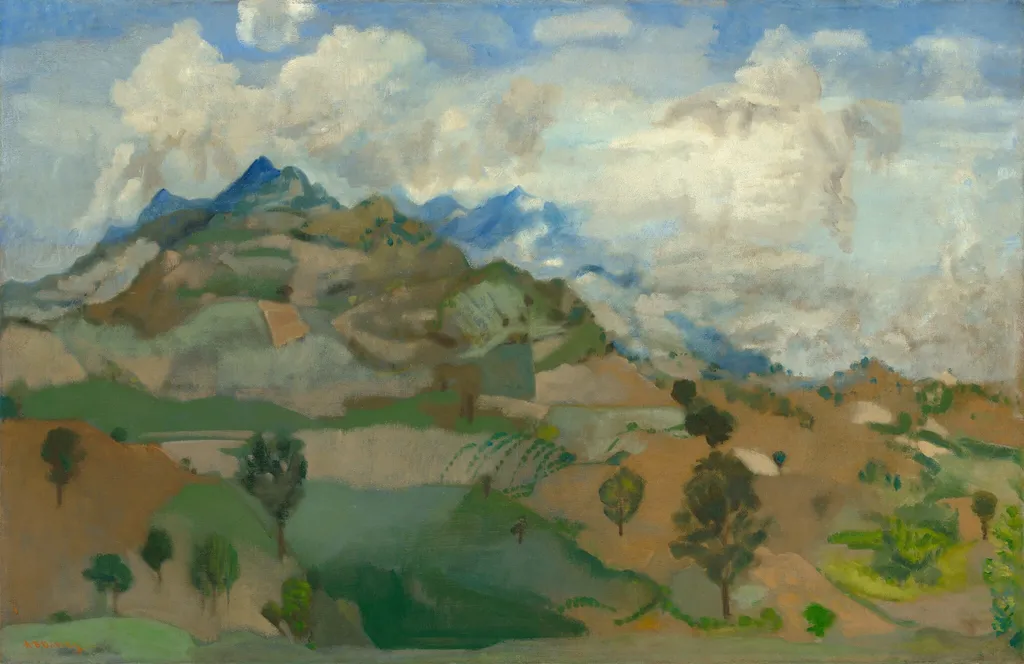 The Umbrian Mountains, by Arthur Bowen Davies, oil, 1925