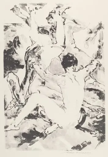 Three Acrobats, by Arthur Bowen Davies