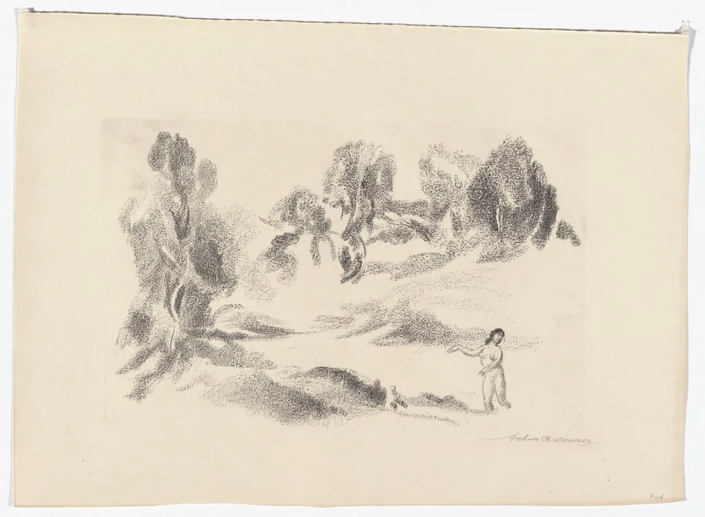 Untitled, by Arthur Bowen Davies, ink, 1924