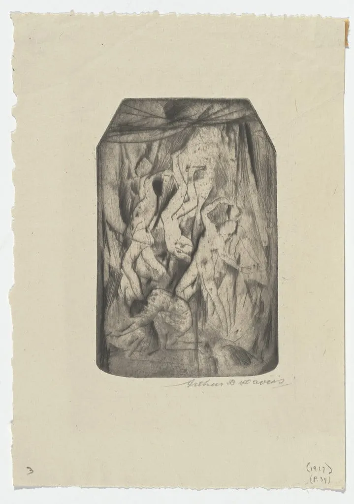 Untitled, by Arthur Bowen Davies, ink, 1917