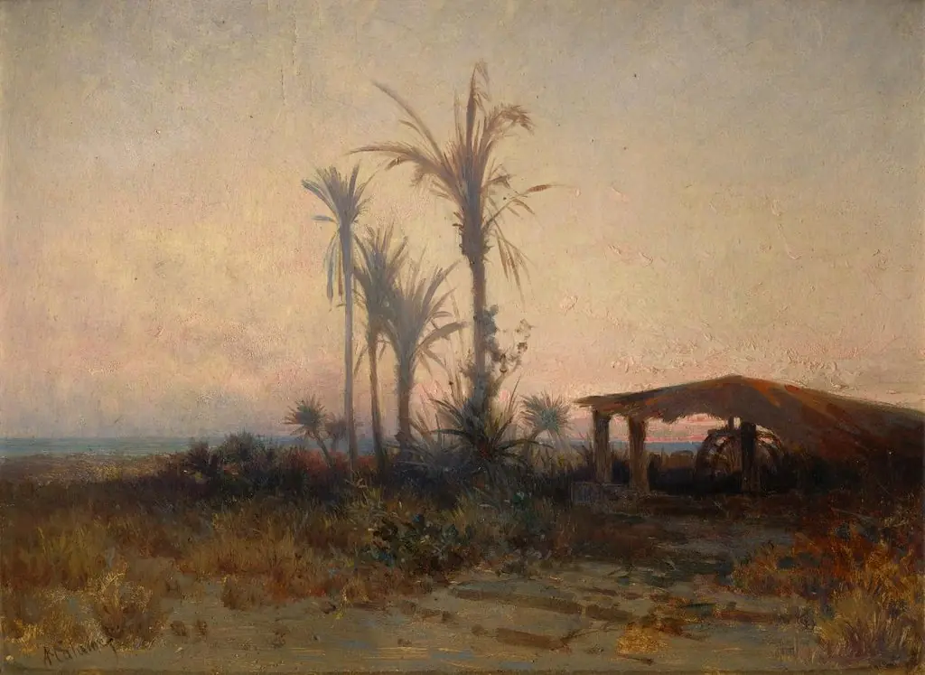 Sonnenaufgang in Bordighera, by Arthur Calame