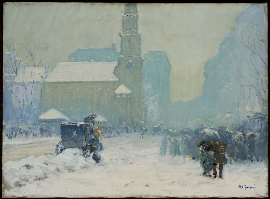 Park Street, Boston, by Arthur Clifton Goodwin, oil, 1908