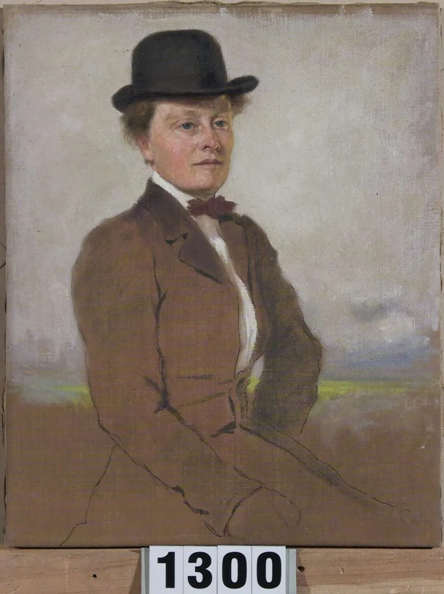 Femeie în costum de călărie, by Arthur Coulin, unspecified