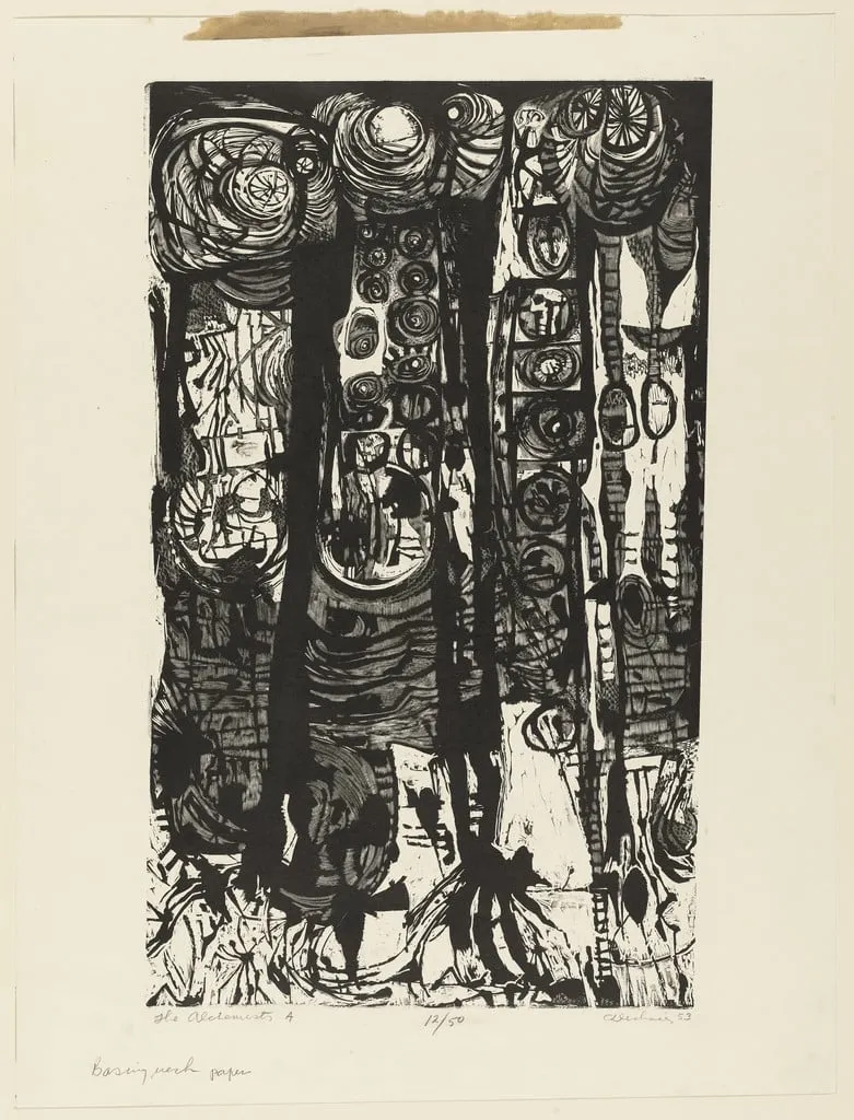 Untitled, by Arthur Deshaies, ink, 1953