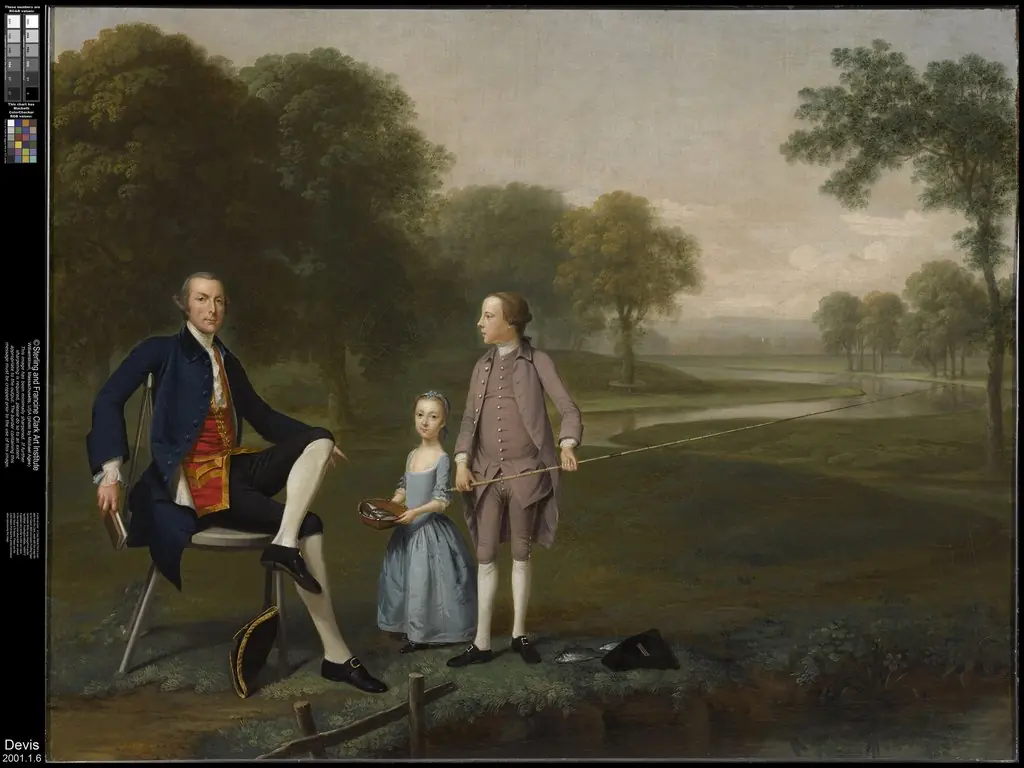 Richard Moreton, Esq. of Tackley with His Nephew and Niece John and Susanna Weyland, by Arthur Devis