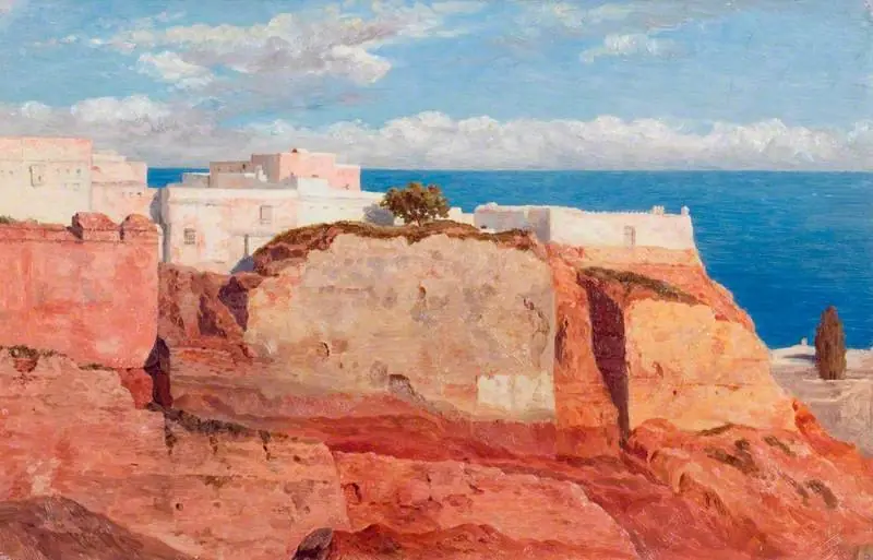 An Old Wall and Buildings, Algiers, by Arthur Ditchfield